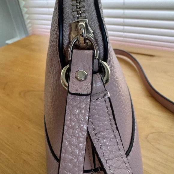 NEW KATE SPADE Leather Blush Pink Southport Ave Hanna Crossbody Bag zip closure - Picture 9 of 11